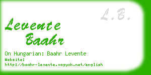 levente baahr business card